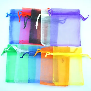 Многоцветная сумка из органзы Упаковка ювелирных изделий Подарочная сумка Конфеты Свадебная вечеринка Упаковка подарков Мешочки Выдвижные сумки Подарок Сумка