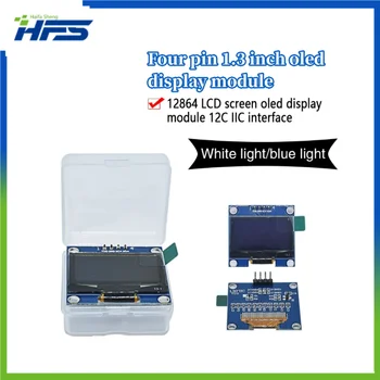 Модуль OLED-дисплея для Arduino, последовательный IIC, белый, синий, плата ЖК-экрана, VDD, GND, SCK, SDA, 128X64, I2C, SH1106, 1,3 дюйма