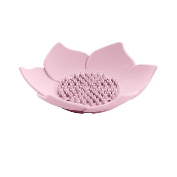 Мыльницы Lotus с дренажем для ванной комнаты Держатель для мыла Лоток для кухонной раковины, силиконовая мыльница в форме цветка