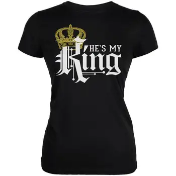 Мягкая футболка с длинным рукавом He's My King Juniors
