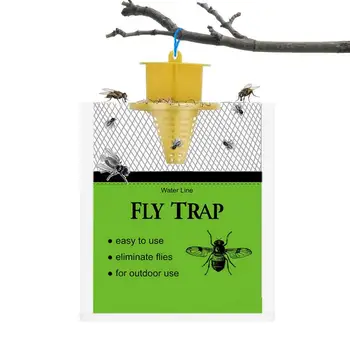 Наружные сумки для ловушек для мух Ловушка для управления полетом Предварительно наживленная растворимая приманка Ловушка для плодовых мух Натуральная сумка для мух для патио