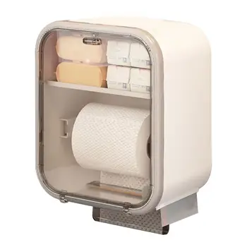 Настенный диспенсер для салфеток Прямоугольный настенный держатель диспенсера для салфеток Настенное крепление Многофункциональная коробка для туалетной бумаги