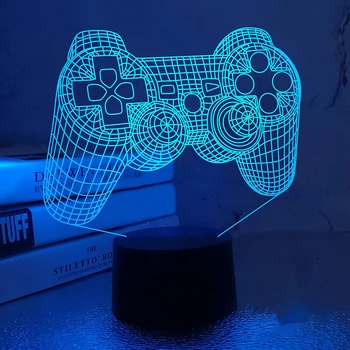 Не беспокоить геймера на работе Ночник 16 цветов Изменяющий геймпад 3D Иллюзия Лампа для Playstation4 Для мужчин, подростков и детей