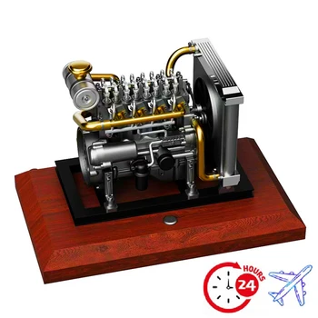 Новая модель дизельного двигателя TECHING Металлическая сборка может запустить игрушку механической сборки мини-двигателя