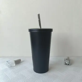 Новая стильная кофейная чашка из нержавеющей стали Компактная портативная наружная чашка с вакуумной изоляцией Чашка для льда