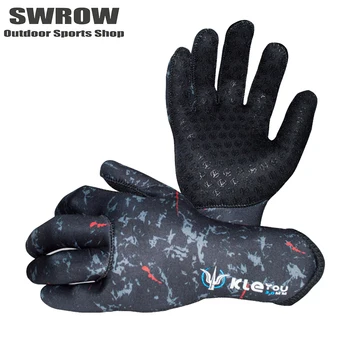  Новые неопреновые перчатки для дайвинга 3 мм Взрослые нескользящие перчатки для плавания Подводная охота Рыбалка Защита от жала Теплые перчатки для серфинга на лодке