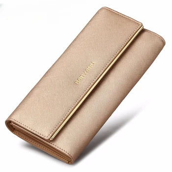 Новый длинный женский кошелек из натуральной кожи Женская сумочка большой емкости Длинный кошелек со скидкой 30%
