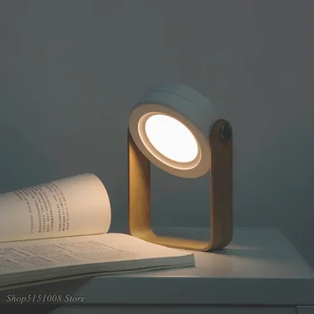  Новый креативный Деревянная ручка Складные ночники Лампа для чтения Портативный фонарь Лампа Телескопическая складная светодиодная настольная лампа USB Зарядка