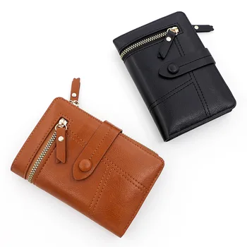 Новый минималистичный модный универсальный однотонный женский короткий кошелек, сумочка, вкладной лист, мультикарта, персонализированный кошелек