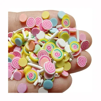 Новый полимерный глиняный конфетный посыпка светлых цветов круглые ломтики девушки частицы грязи аксессуары слизь ремесло