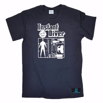 Новый стиль унисекс короткая футболка Instant Diver Просто добавьте футболку с открытой водой Футболка День рождения Подводное плавание с аквалангом Подарок политические футболки