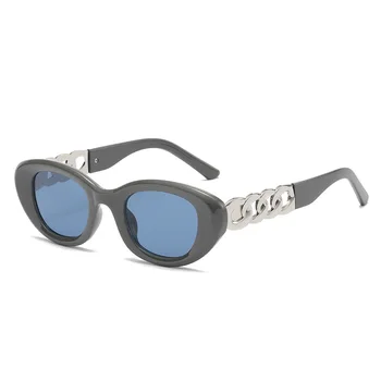 Новый тренд Кошачий глаз Треугольные солнцезащитные очки Женская мода Металл Винтажный дизайн Мужской и женский Travel Party UV400 Proetction Очки