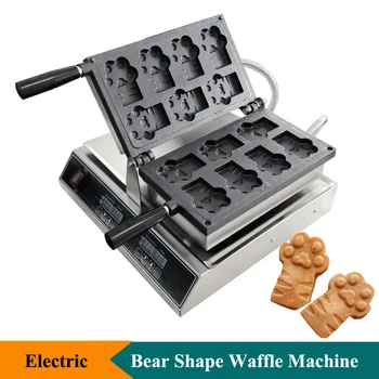  Оборудование для закусок Вафельница Машина Коммерческая вафельная машина в форме пузырькового медведя Электрическая вафельная машина для сырного хлеба