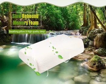 Оригинальная подушка для шеи из пены с эффектом памяти, дышащая вязаная подушка с медленным отскоком, подушка из пены с эффектом памяти, для различных поз во время сна