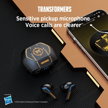 Оригинальные трансформеры TF-T06 Настоящие беспроводные наушники Bluetooth 5.3 с микрофоном Наушники с длительным сроком службы Игровые спортивные наушники