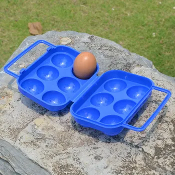  Открытый складной 6-сетчатый картон для яиц Портативный кемпинг Пластиковая упаковка Коробка для яиц Пикник Противосломанный Анти-Давление Чехол для хранения