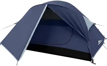 Палатка для кемпинга Forceatt 2/3 человека, Палатка для рюкзака Водонепроницаемая ветрозащитная, Палатка с дождевиком для кемпинга Пешие прогулки