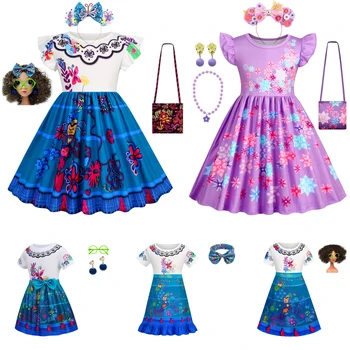 Платье для девочек Encanto Маскарадные платья для карнавала Платье принцессы на Хэллоуин