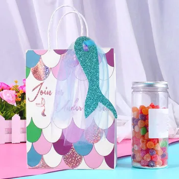 Подарочный пакет с хвостом русалочки с рыбьим хвостом для свадьбы Декора на день рождения русалки
