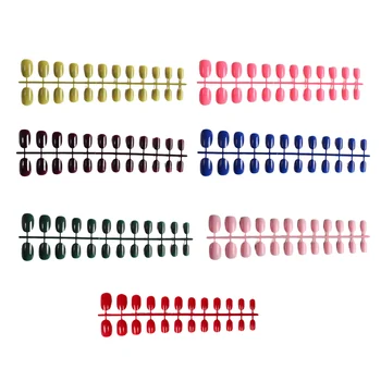 Поддельный набор ногтей Устойчивые к царапинам надавливаемые маникюрные наклейки для ногтей тип 4