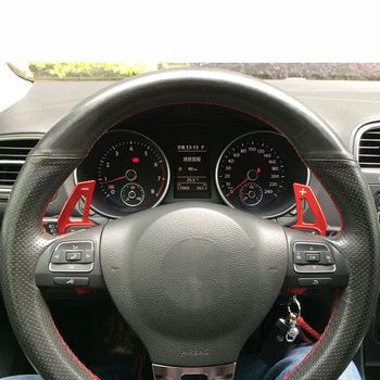  Подрулевые лепестки переключения передач автомобиля Удлиненный для VW Golf MK6 GTI CC Tiguan Sagitar Leon Octavia RS 2016 Авто Стайлинг