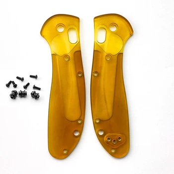 Прозрачные изготовленные на заказ чешуйки ножа из материала Ultem PEI для ножей Benchmade Griptilian 551 550 с опорными валами