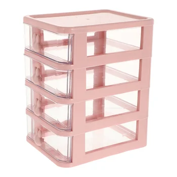 Прозрачный органайзер для макияжа Ящик для хранения Прозрачный стол Настольный шкаф с выдвижными ящиками Офис