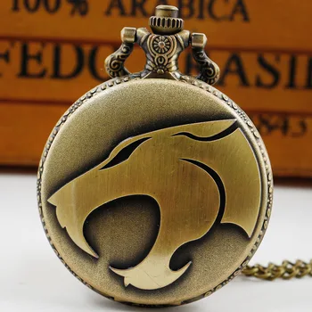 Ретро Леопард Кварцевое Ожерелье Часы Мужчины Женщины Уникальные Подарки Карманный Кулон Часы Для Поклонников Косплей