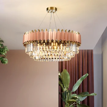 Роскошная светодиодная хрустальная люстра для гостиной столовой Современный домашний декор Кухонная лампа Креативное внутреннее освещение Новый кристальный блеск