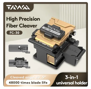 Ручной волоконно-оптический скалыватель TAWAA FC-30 Стандартное двойное приспособление Менее 0,5 градуса (48000 раз больше срока службы лезвия)