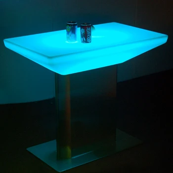 Светящийся стол с кронштейном из нержавеющей стали Внутренняя и уличная мебель