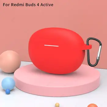 Силиконовый чехол для наушников Redmi Buds 4 Защитный чехол для активной беспроводной зарядки Redmi Buds 4 Активная мягкая противоударная оболочка