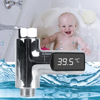 Смесители для душа Термометр для воды Светодиодный дисплей Измеритель температуры для домашнего купания Гидромассажная ванна Монитор температуры воды Электричество