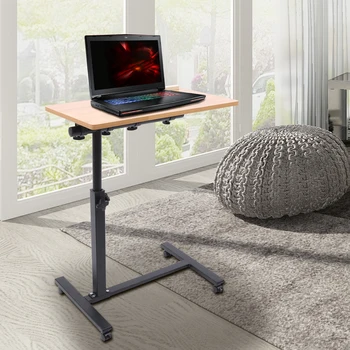 Стол для ноутбука Регулируемый стол для ноутбука для домашнего офиса Роликовый регулируемый поворот на 360 ° Мобильная подставка для компьютера