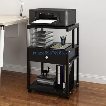 Съемный стеллаж для хранения на полке принтера, современный офисный настольный многослойный стеллаж для хранения с выдвижными ящиками