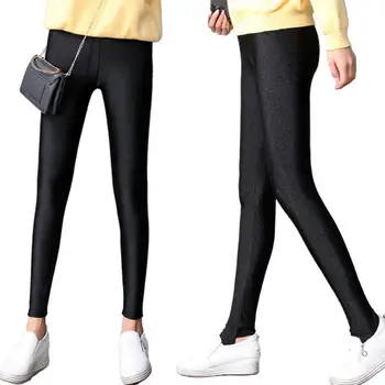  Теплые женские узкие брюки с высокой талией Зимние брюки для женщин Толстые плюшевые эластичные тонкие компрессионные мягкие однотонные тепловые