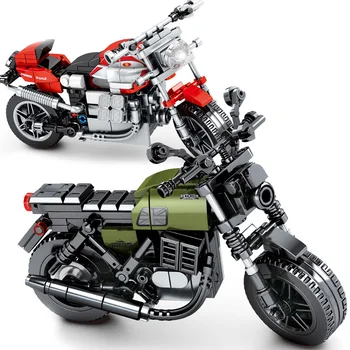  Технический знаменитый мотоциклетный мотор Guzzis V10 Centauro Спортивная модель Brixton Moc Строительный блок с коллекцией игрушек Rack Brick