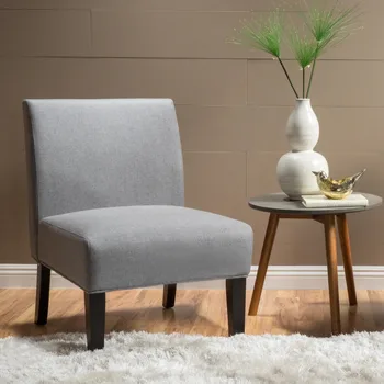 Тканевый акцентный стул Стулья для гостиной Серое кресло Мебель для гостиной