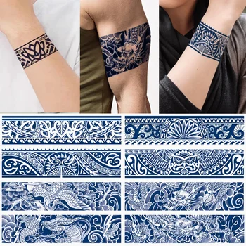 Травяная фальшивая наклейка татуировки для браслетов, долговечные водонепроницаемые наклейки для татуировок сока, водонепроницаемая временная татуировка