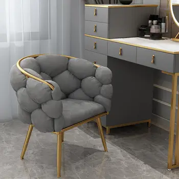 Удобные уникальные обеденные стулья Ножки Nordic Gold Современный мягкий стул со спинками Салон красоты Мебель Sillas de Comedor