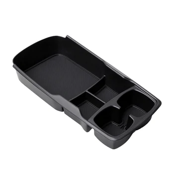 Удобный и практичный ящик для хранения на центральной консоли Уборка нижнего слоя лотка для Kia EV6 2021+ Черный материал ABS