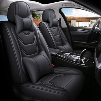 Универсальный чехол для сиденья автомобиля из искусственной кожи для BMW 7 серии Все модели автомобилей E38 E65 F01 F02 F03 F04 G11 G12 Аксессуары Интерьер