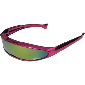 Футуристические узкие солнцезащитные очки с козырьком циклопа Лазерные очки UV400 Личность Зеркальные линзы Костюм Очки Мужские очки