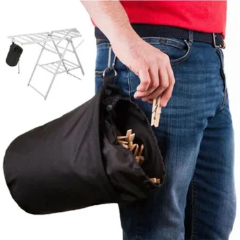 Хранение одежды и гардероба НОВИНКА Подвесная сумка для прищепок Булавка для домашней одежды Подвесная сумка на шнурке Прочная дыра для хранения