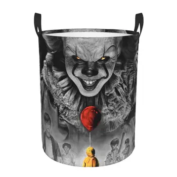 Хэллоуин Злой клоун Корзина для белья Складная большая корзина для хранения одежды Персонаж фильма ужасов Детская корзина
