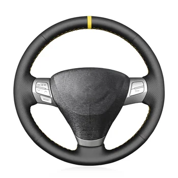 Черный чехол на рулевое колесо автомобиля из искусственной кожи для Toyota Camry 2006-2011 Aurion Solara (Camry Solara) 2007-2011 Venza 2009-2012