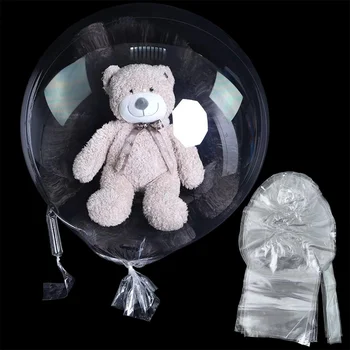  Широкая шея 20 см Прозрачные пузырьковые шары Чучело медведя Не нуждается в машине для наполнения воздушных шаров Годовщина День рождения Подарочные пакеты Игрушки