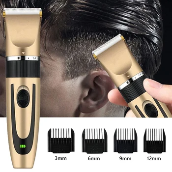 Электрический триммер для волос Бритва Домашние триммеры для мужчин Машинка для стрижки волос Профессиональные аккумуляторные бритвы Парикмахерская машина для стрижки волос