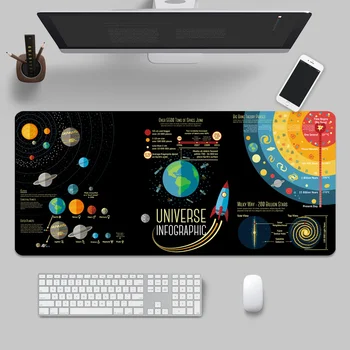 большой большой коврик для клавиатуры мыши Вселенная Звездное небо Семейный ноутбук Геймер Резиновый коврик для мыши Коврик для мыши Настольный игровой коврик для мыши Коврик для чашки