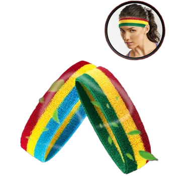  впитывающая пот спортивная повязка на голову новая эластичная эластичная многоцветная повязка для бега противоскользящая спортивная повязка на голову